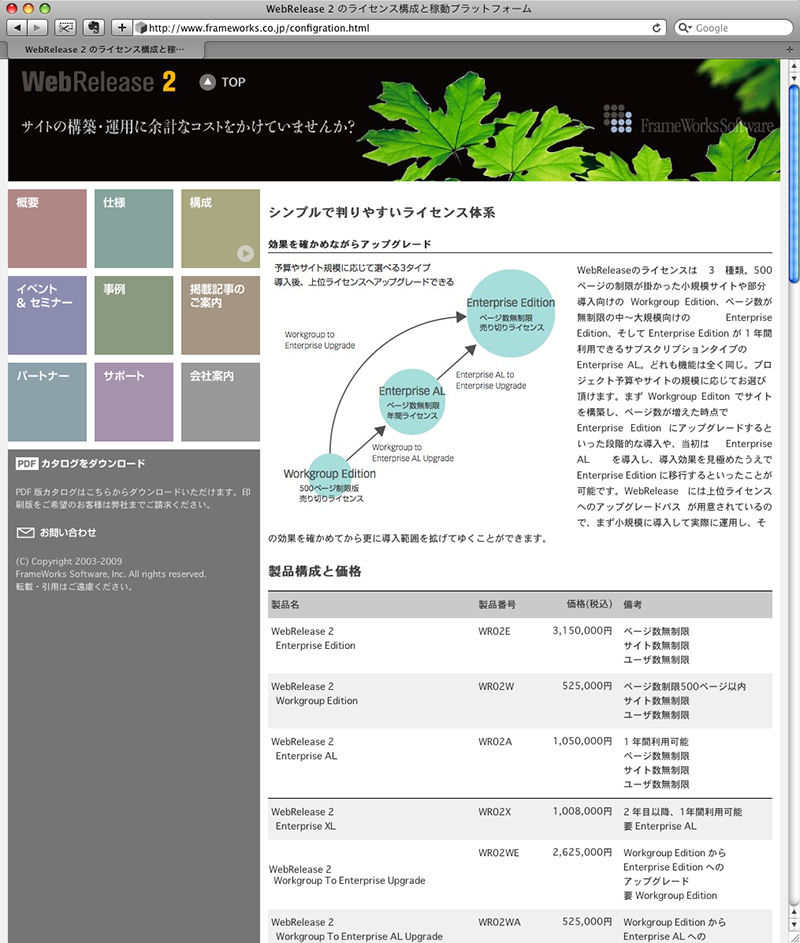WebRelease2 ウェブサイト